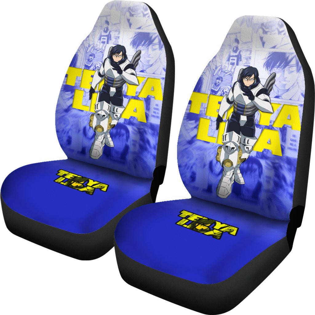 My Hero Academia Car Seat Covers Hero Suit Tenya Iida Graphic Seat Covers Blue