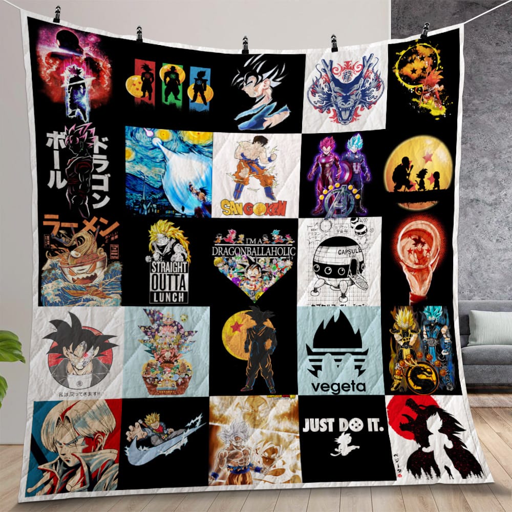 Dragon Ball Quilt I'm A DragonBallaholic Quilt Colorful