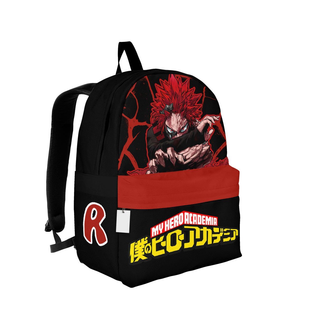My Hero Academia Backpack Eijiro Kirishima Red Riot Hero Graphic Backpacks Black Red