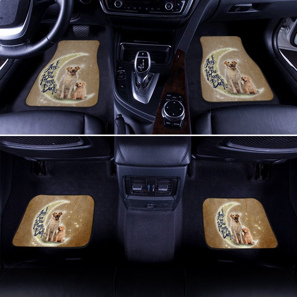 Dog Car Floor Mats Father And Son Labrador Dog Love You To The Moon Car Mats