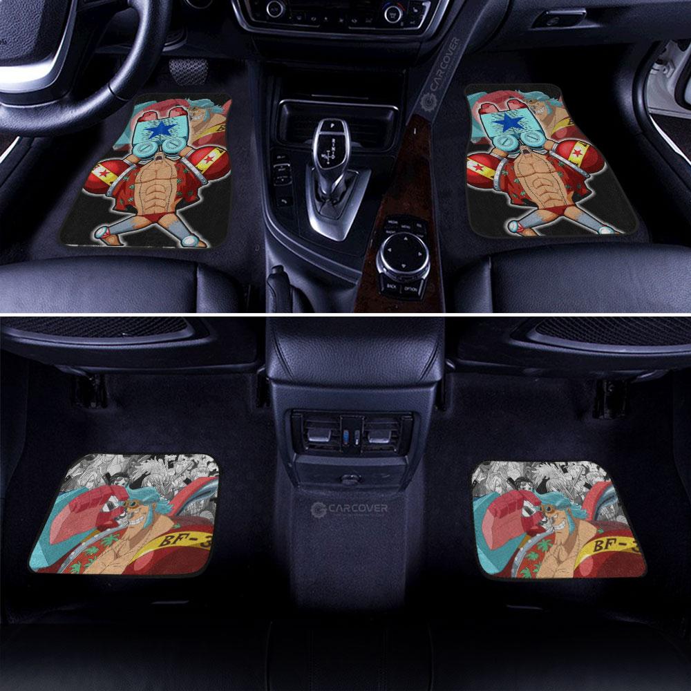 One Piece Car Mats One Piece Franky Face Graphic Car Floor Mats Colorful