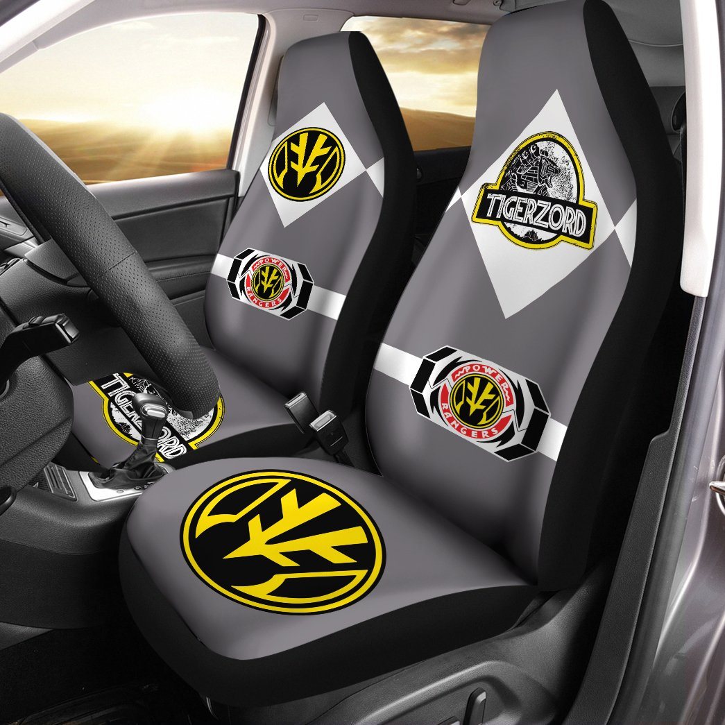 Power Ranger Car Seat Covers Mighty Morphin Power Ranger TigerZord Seat Covers Gray