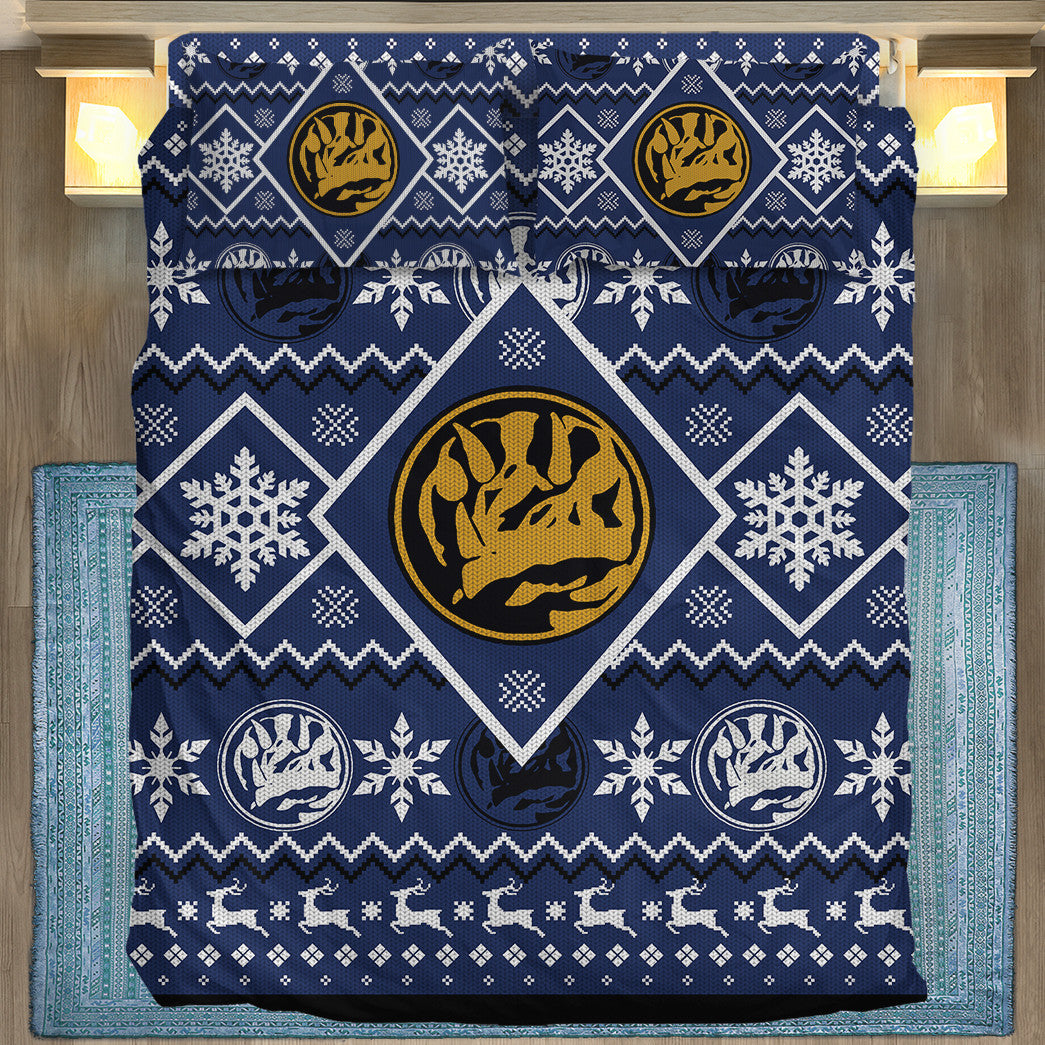 Power Ranger Bedding Set Mighty Morphin Blue Power Ranger Duvet Covers Blue Unique Gift
