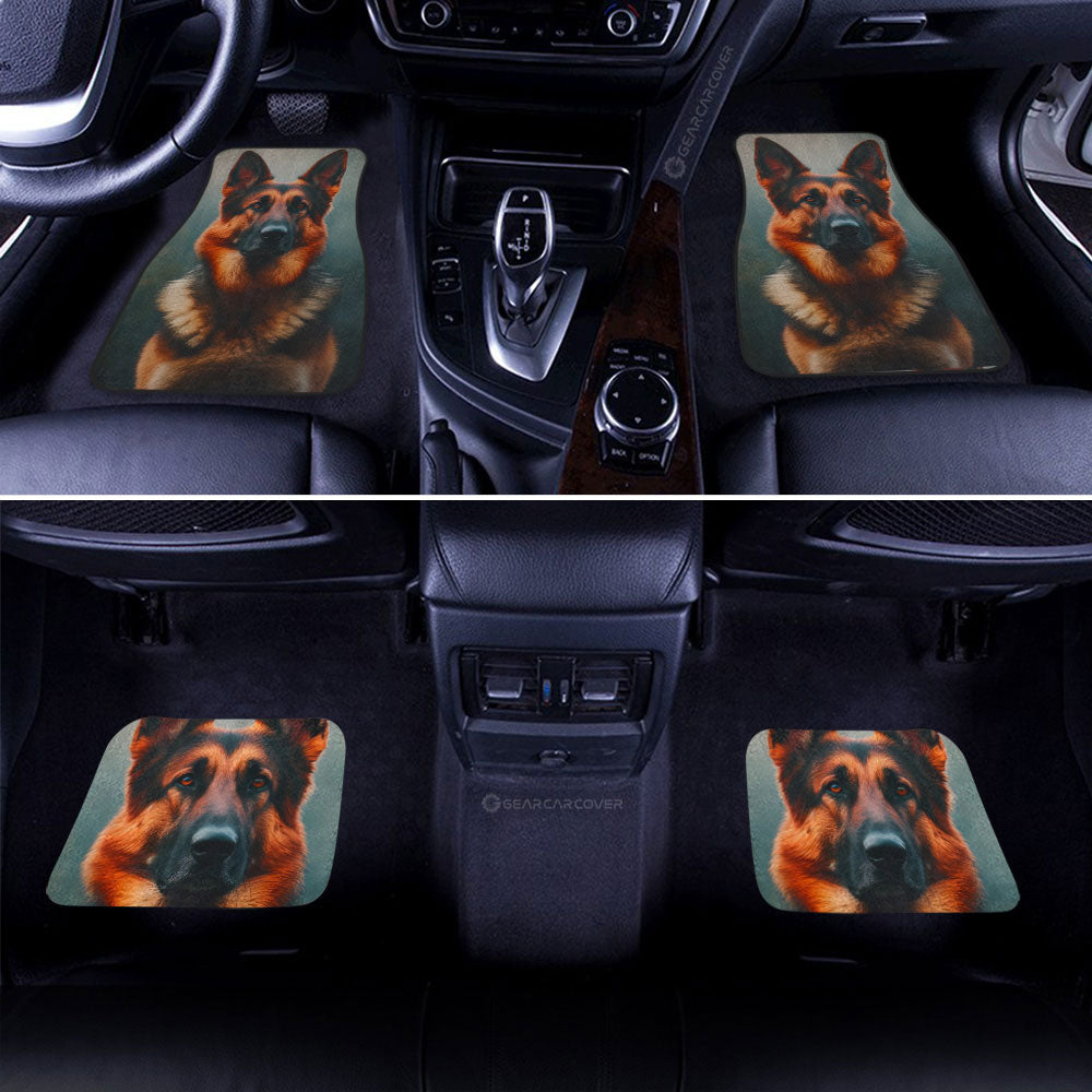 Dog Car Floor Mats Cool German Shepherd Dog 3D Graphic Car Mats
