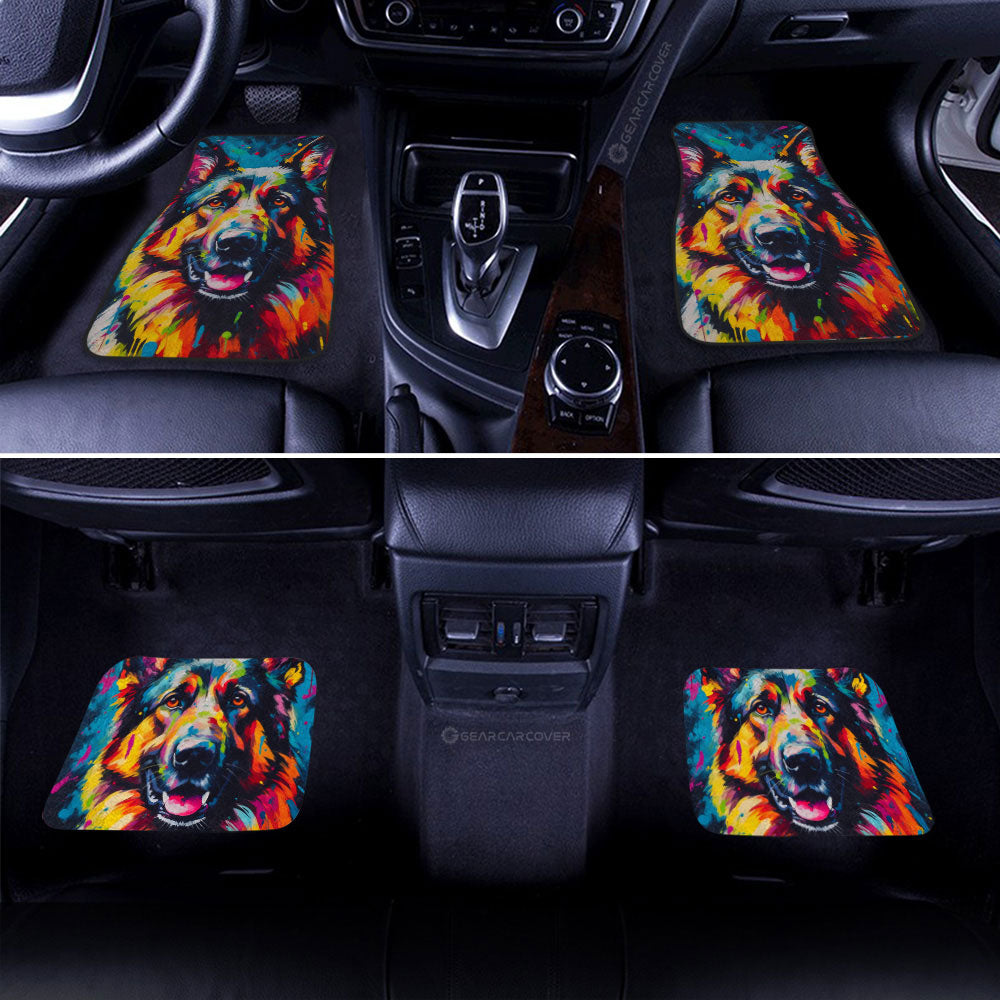 Dog Car Floor Mats Cool German Shepherd Dog Art Car Mats