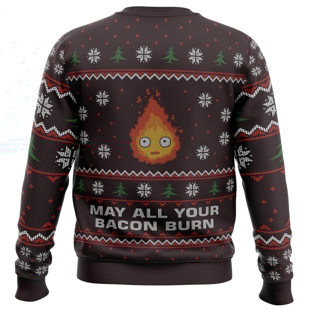 Ghibli May All Your Bacon Burn Ugly Christmas Sweater