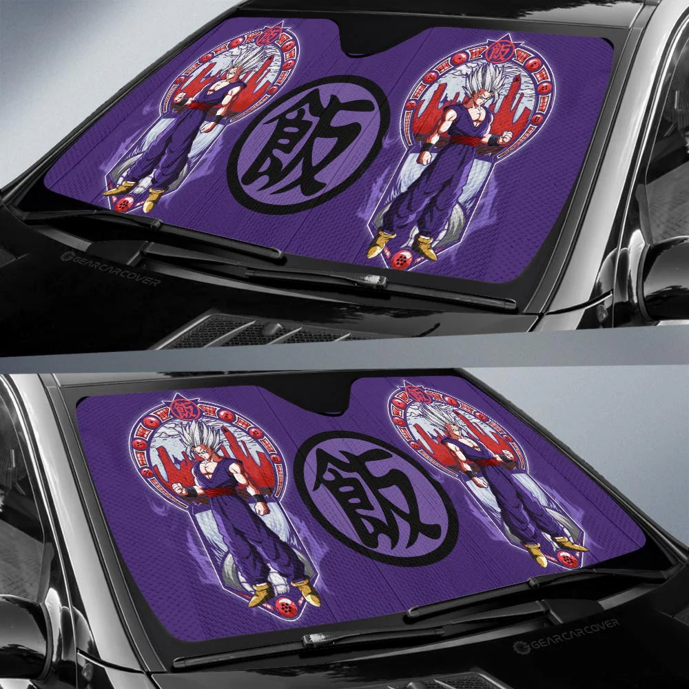 Dragon Ball Car Sun Shade Gohan Beast Graphic Dragon Ball Pattern Winshield Sun Shade Purple