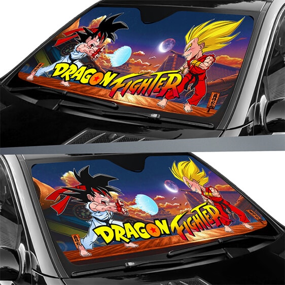 Dragon Ball Car Sun Shade Goku And Vegeta Dragon Fighter Winshield Sun Shade Colorful