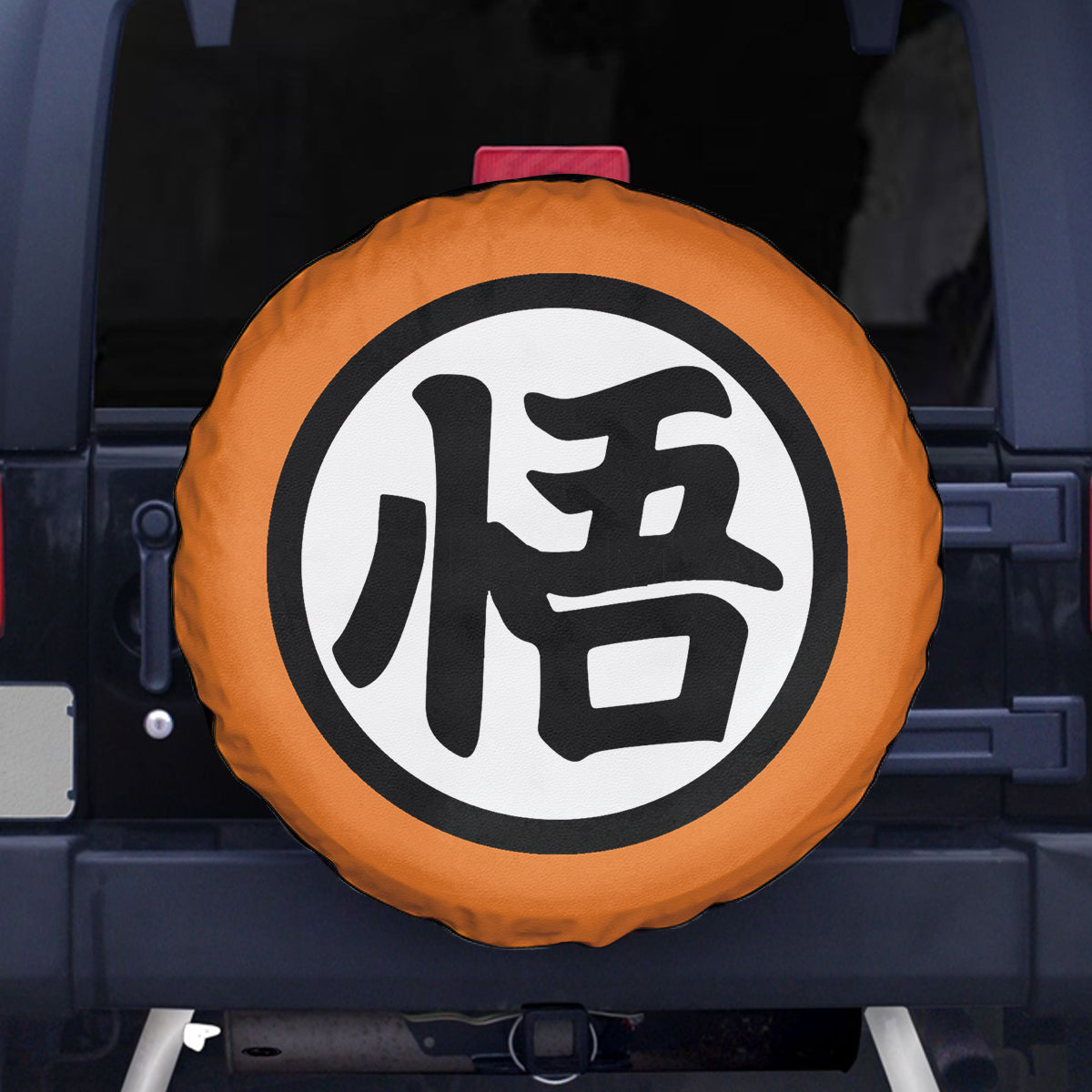 Dragon Ball Spare Tire Cover Goku Kanji Symbol Dragon Ball Tire Covers White Orange