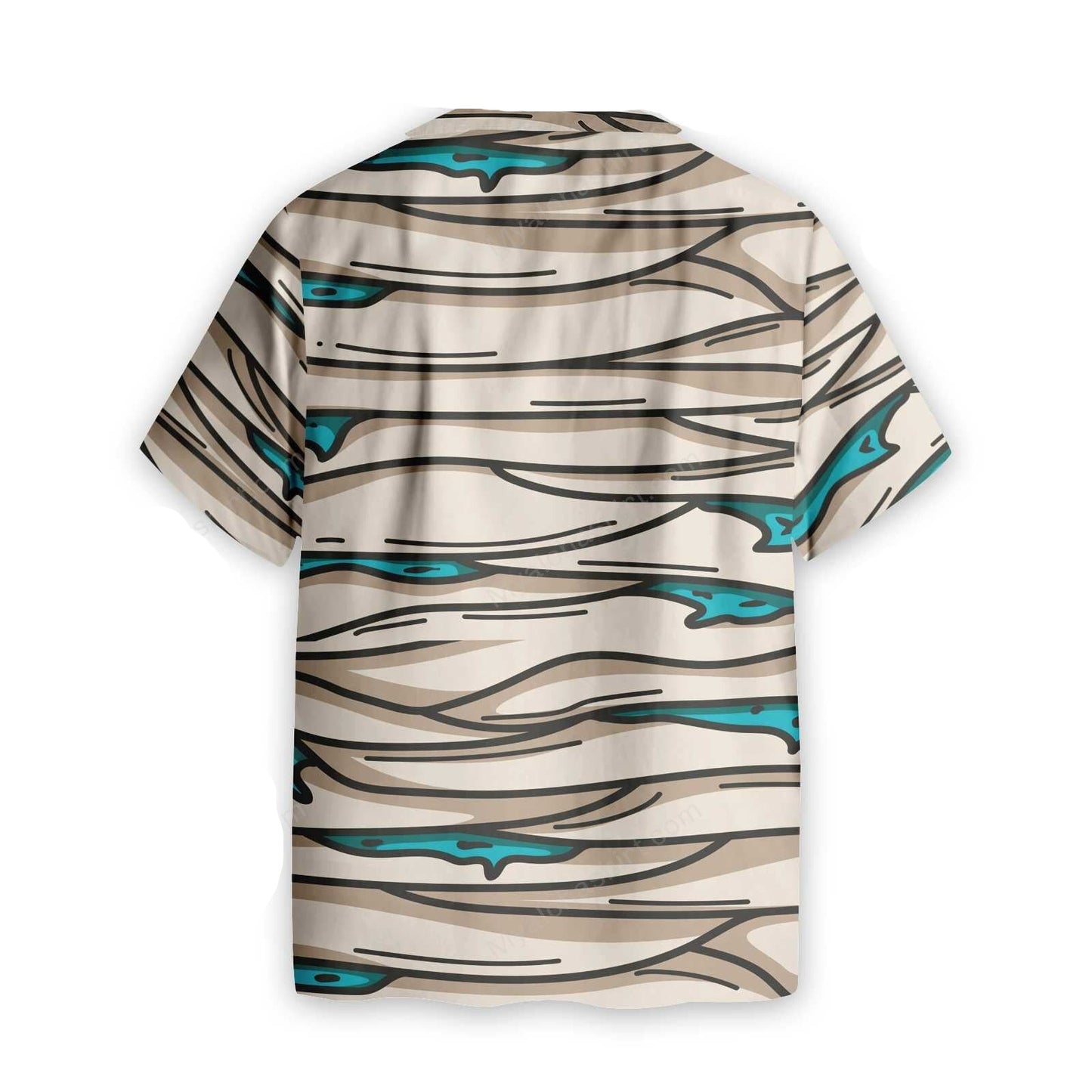 Halloween Hawaii Shirt Halloween Mummy Costume Pattern Hawaiian Shirt White Unisex