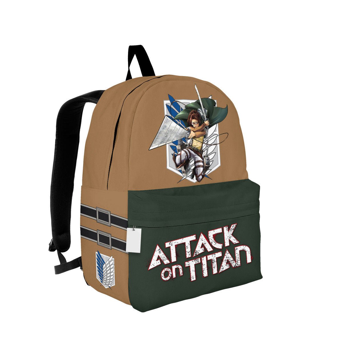 Attack On Titan Backpack Attack On Titan Hange Zoe Graphic Backpacks Brown Green