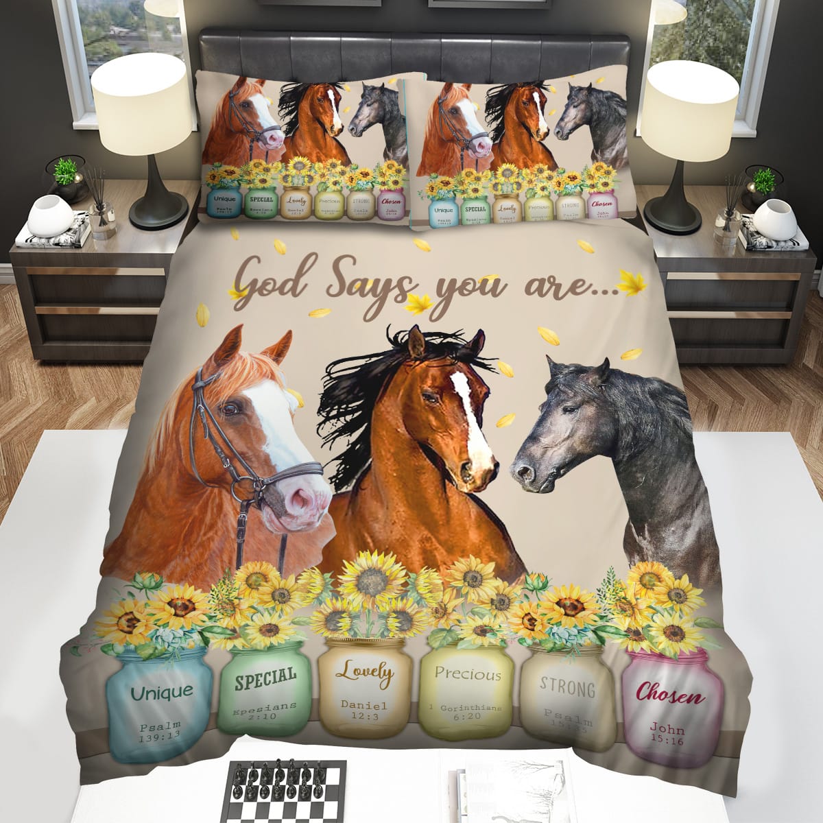 Horse Bedding Set Horse God Says You Are Duvet Covers Colorful Unique Gift