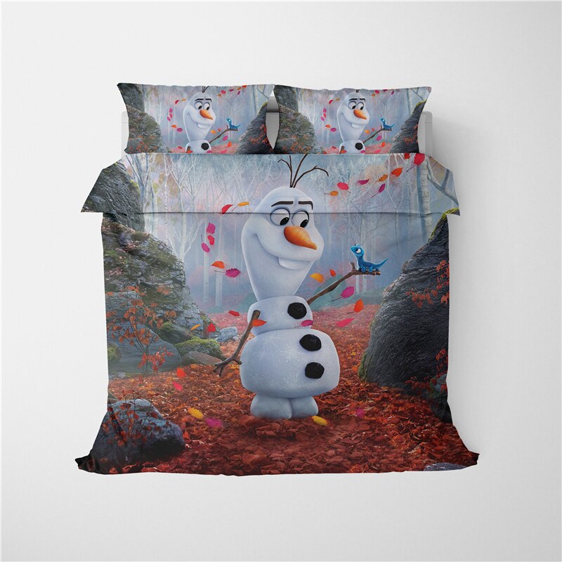 Frozen Bedding Set Olfa Snowman And The Element Duvet Covers Colorful Unique Gift