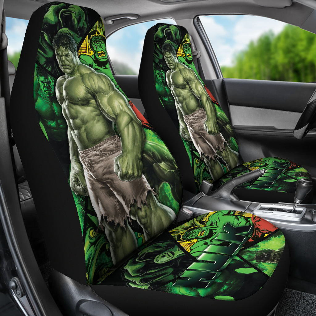 Hulk Car Seat Covers MV Hulk Hero Graphic Seat Covers Green