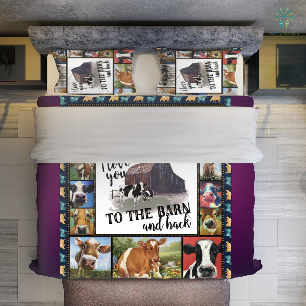 Cow Bedding Set I Love You To The Barn And Back Duvet Covers Colorful Unique Gift