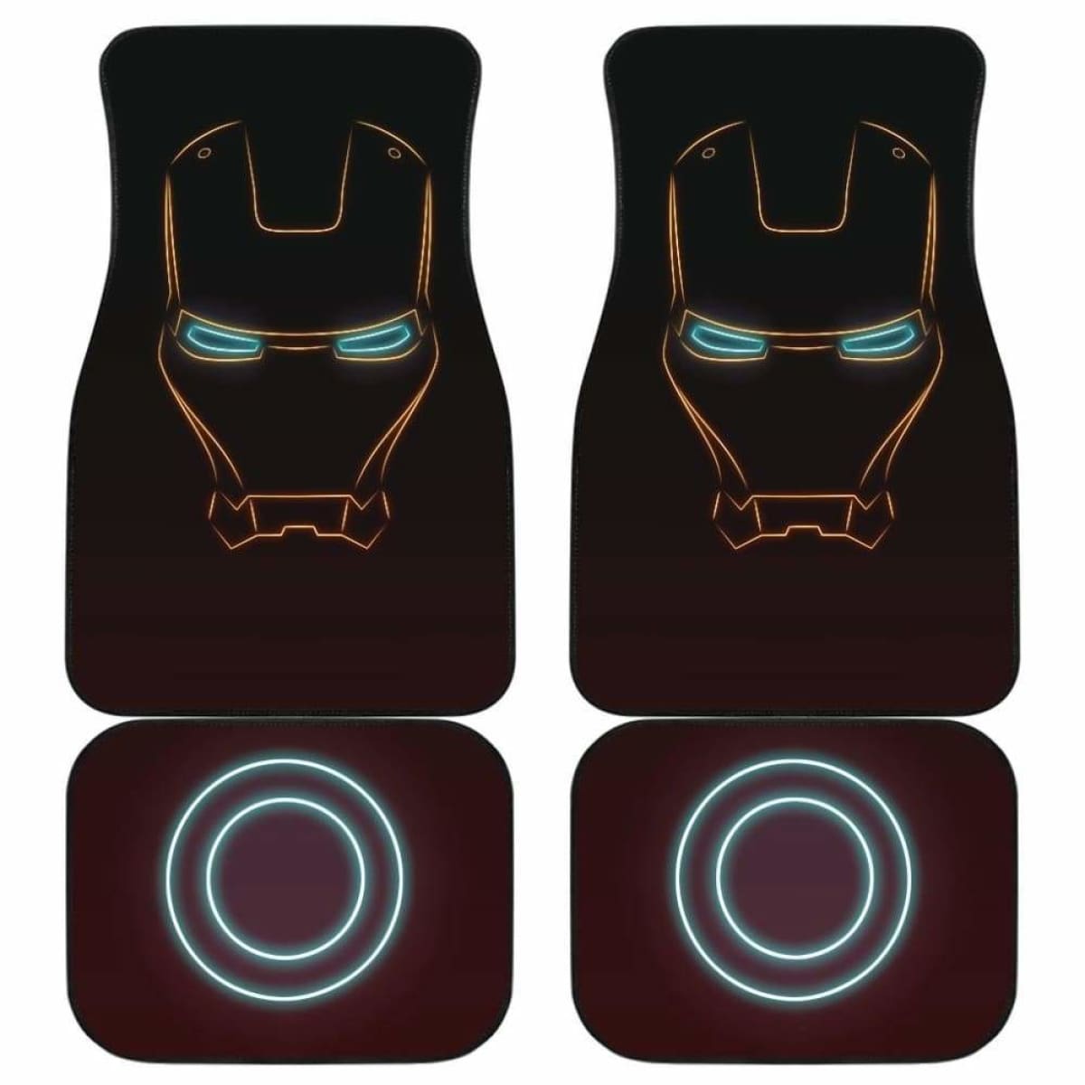 MV Car Floor Mats MV IronMan Helmet Suit Core Energy Light Line Car Mats