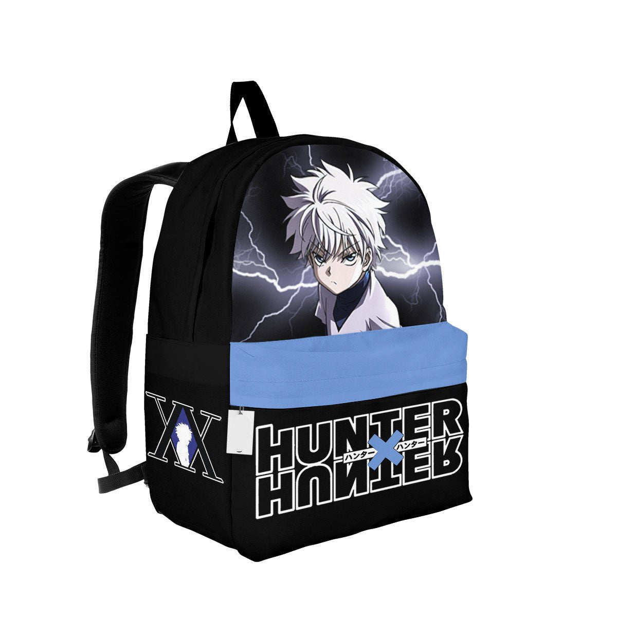 Hunter X Hunter Backpack Hunter X Hunter Killua Zoldyck Graphic Backpacks Black Blue