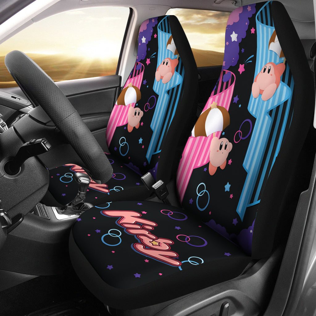 Kirby Car Seat Covers Kirby With Umbrella Pattern Seat Covers Colorful