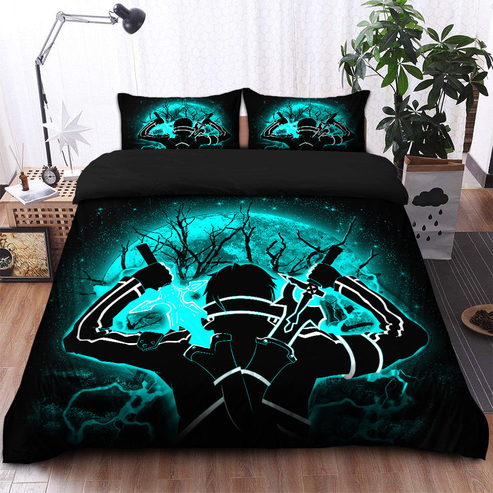Kirito Sword Art Online SAO Moonlight Bedding Set