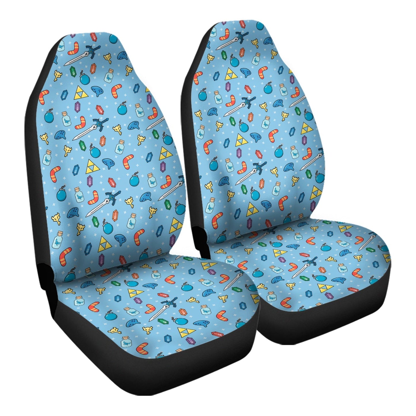 The Legend Of Zelda Car Seat Covers The Legend Of Zelda Items Pattern Seat Covers Blue