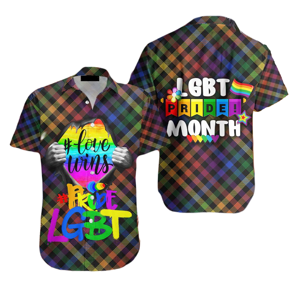 LGBT Hawaii Shirt LGBT Pride Month Love Wins Hawaiian Shirt Colorful Unisex