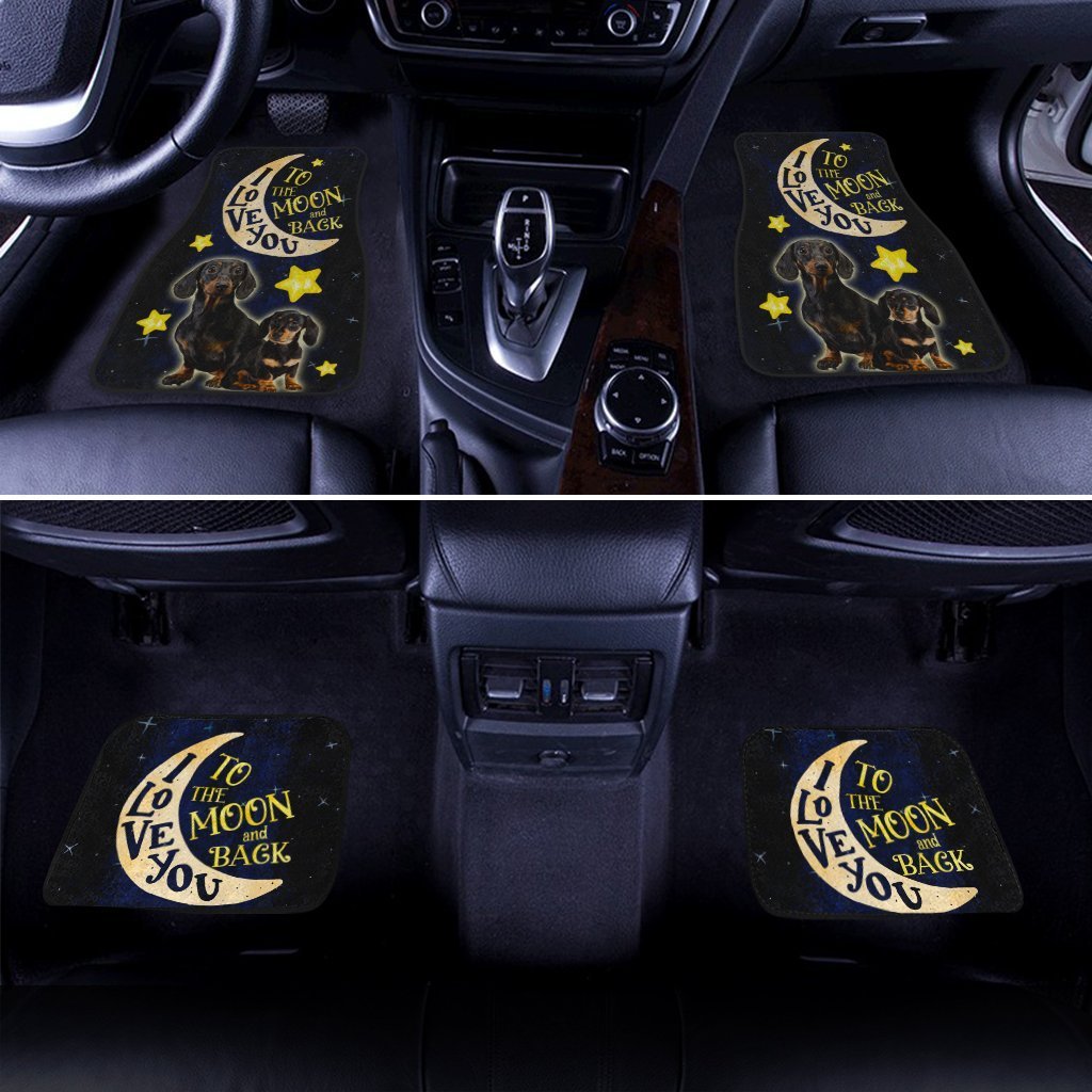 Dog Car Floor Mats Lovely Dachshunds Dogs Love To The Moon Car Mats