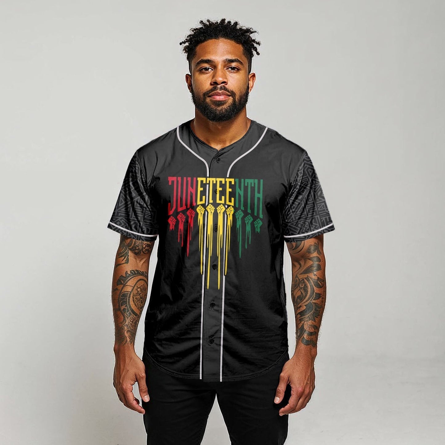 Broke Every Chain - African American Baseball Jersey - Gift for Black Dad, Grandpa, Husband