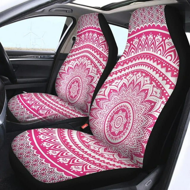 Hippie Car Seat Covers Hippie Bohemian Mandala Pattern Seat Covers Pink