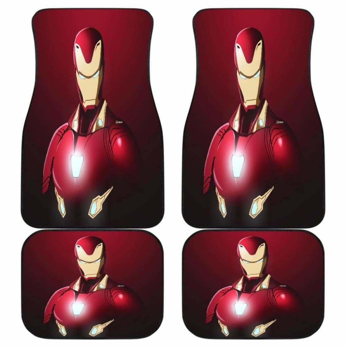 MV Car Floor Mats MV Hero Character IronMan Graphic Car Mats
