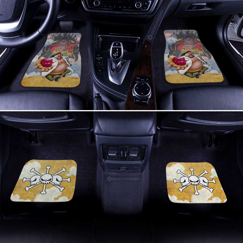 One Piece Car Mats Young Marshall D Teach Jolly Roger Symbol Car Floor Mats Colorful
