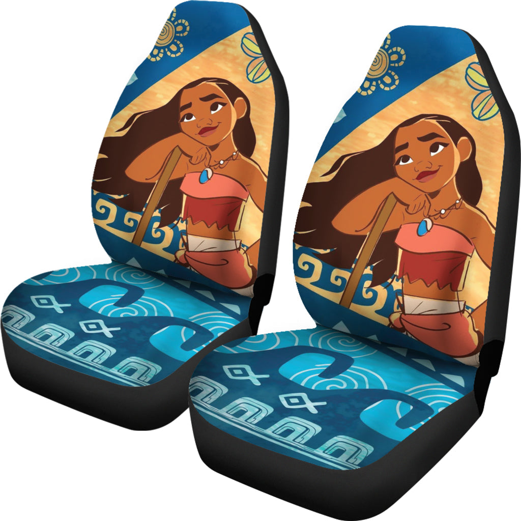 Moana Car Seat Covers DN Moana Hawaiian Painting Seat Covers Colorful