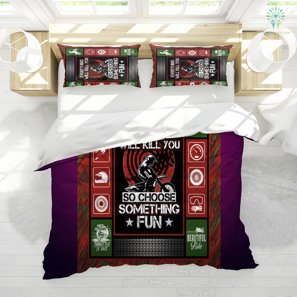 Motorcycle Bedding Set Sale And Repair Service Duvet Covers Black Unique Gift
