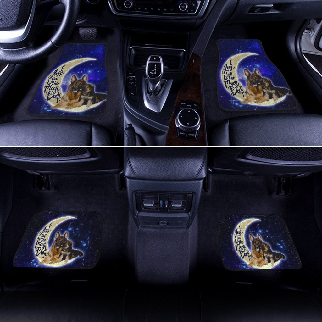Dog Car Floor Mats German Shepherd Love You To The Moon Galaxy Pattern Car Mats