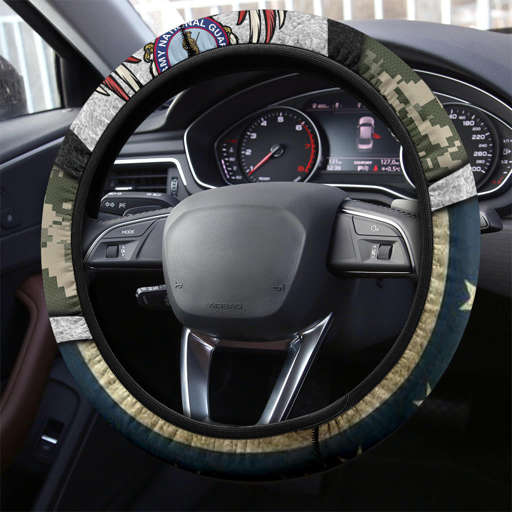 Veteran Steering Wheel Cover National Guard Of The United States Driving Wheel Cover Colorful