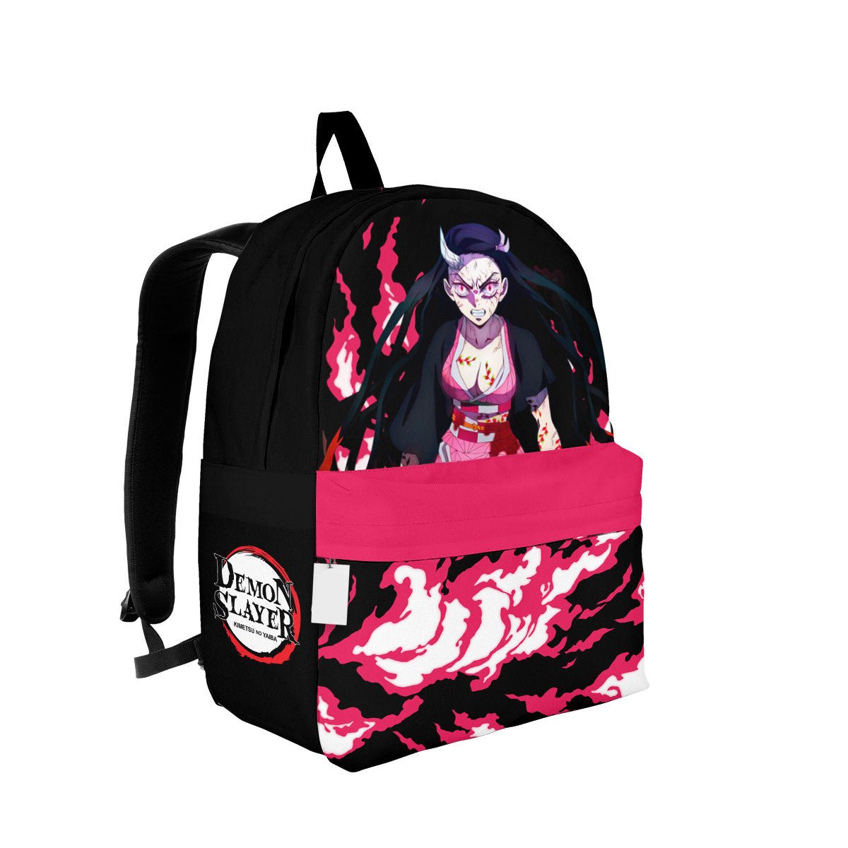 Demon Slayer Backpack Nezuko Full Demon Form Graphic Backpacks Black Pink