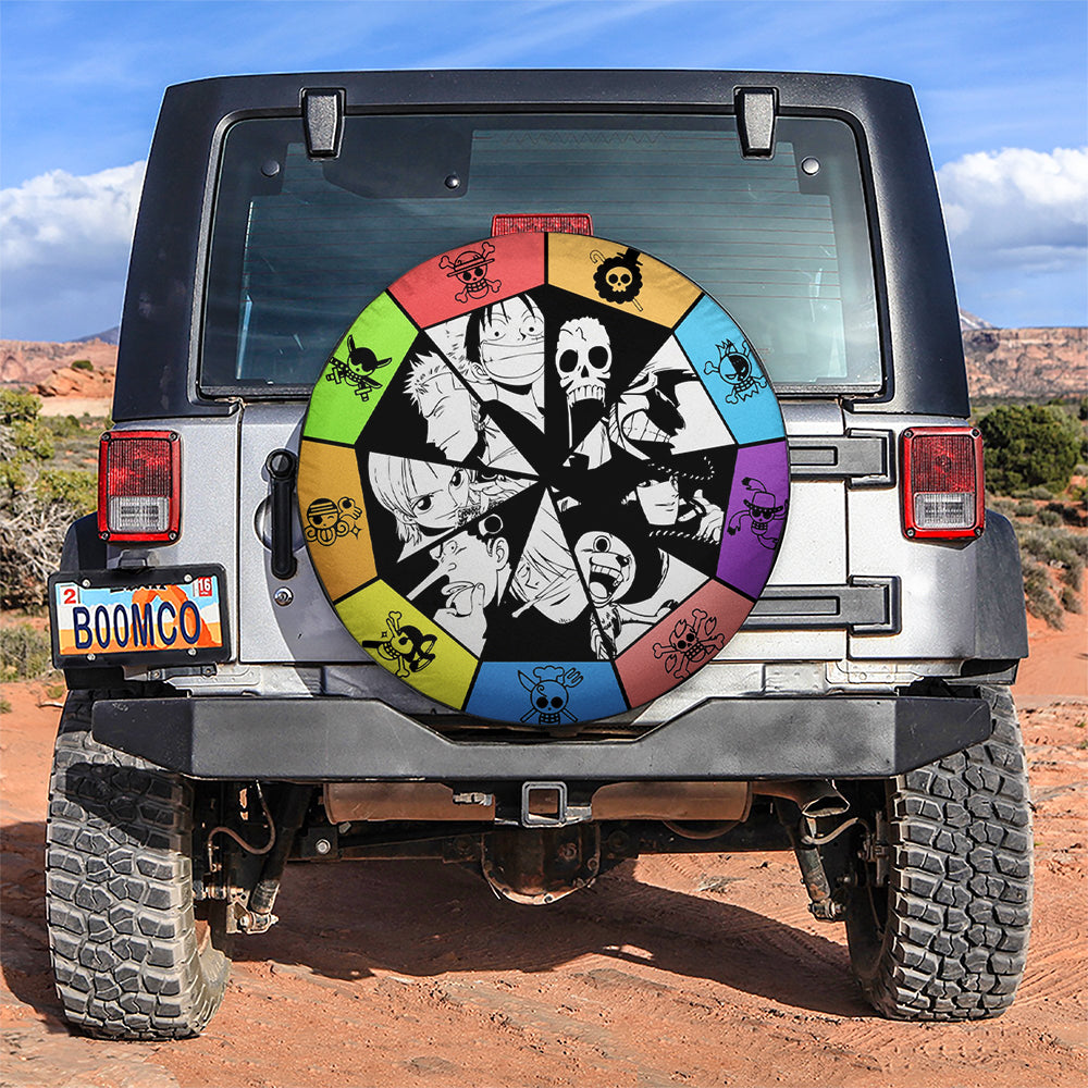 One Piece Spare Tire Cover One Piece All Character And Symbol Pattern Tire Covers Colorful