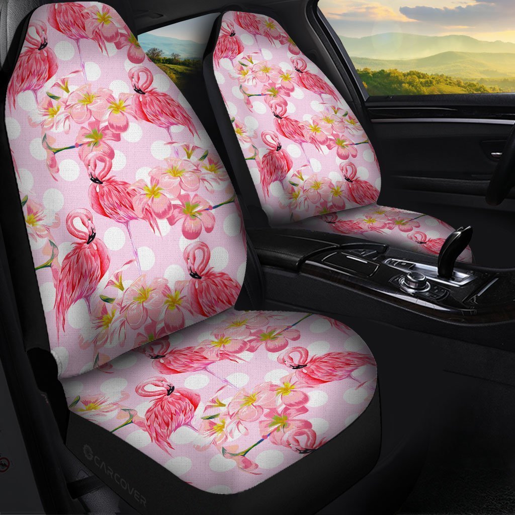Flamingo Car Seat Covers Flamingo Hibiscus Flower Pattern Seat Covers Pink