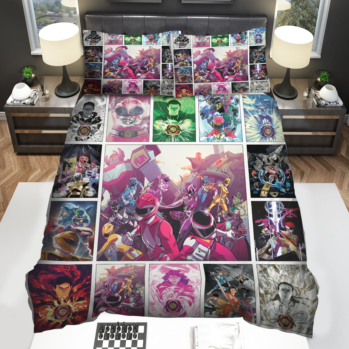 Power Ranger Bedding Set Power Rangers Team Members Duvet Covers Colorful Unique Gift