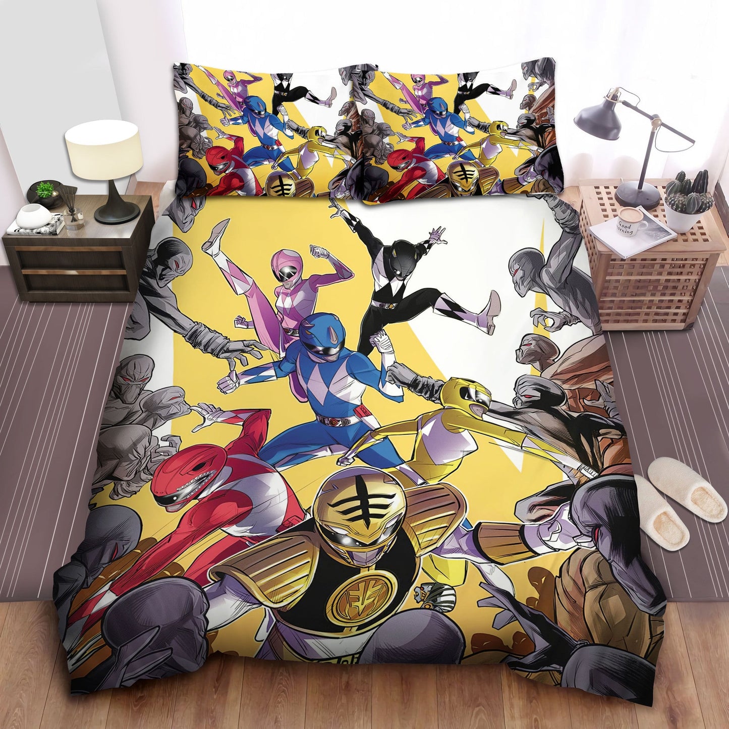 Power Ranger Bedding Set Power Rangers In Comic Art Duvet Covers Colorful Unique Gift