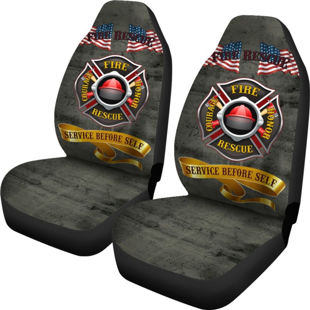 Firefighter Car Seat Covers Fire Rescue Service Before Self Seat Covers Black
