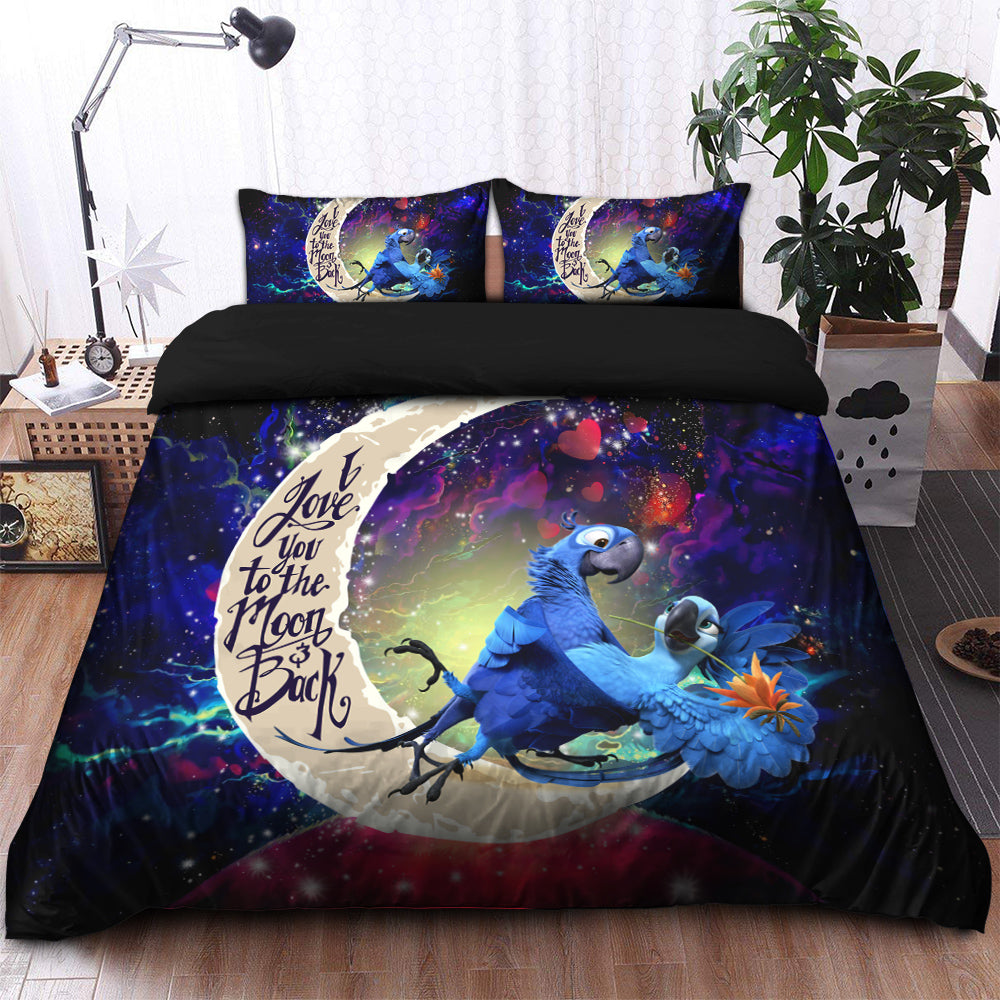 Rio Blu and Jewel Love You To The Moon Galaxy Bedding Set