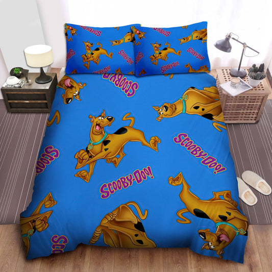 Scooby-Doo Bedding Set Scooby-Doo Great Dane Dog Pattern Duvet Covers Blue Unique Gift