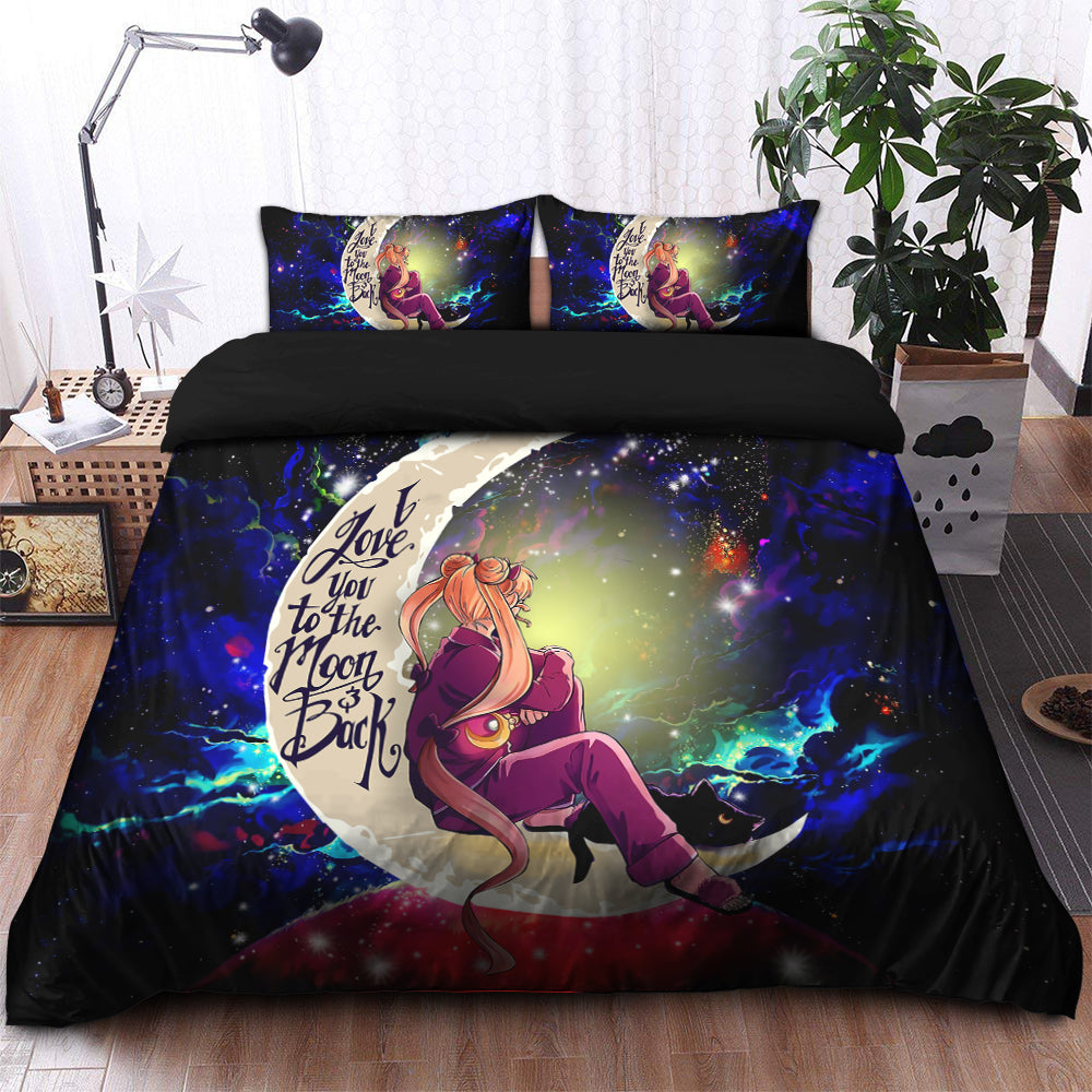 Sailor Moon Love You To The Moon Galaxy Bedding Set