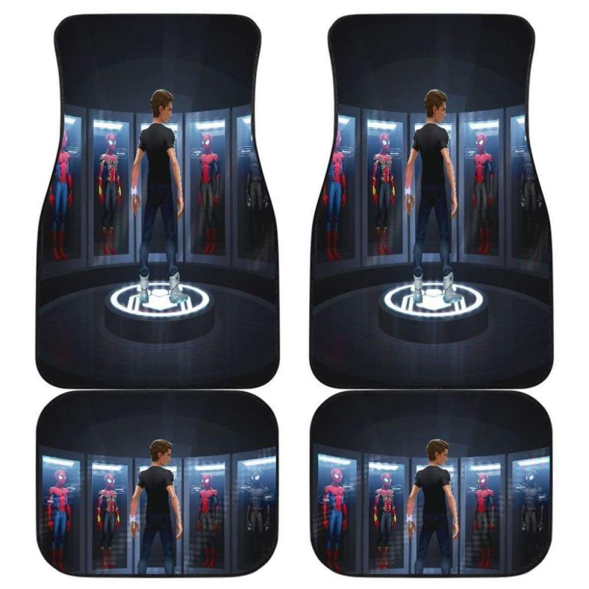 MV Car Floor Mats MV Cartoon SpiderMan Suits Graphic Car Mats