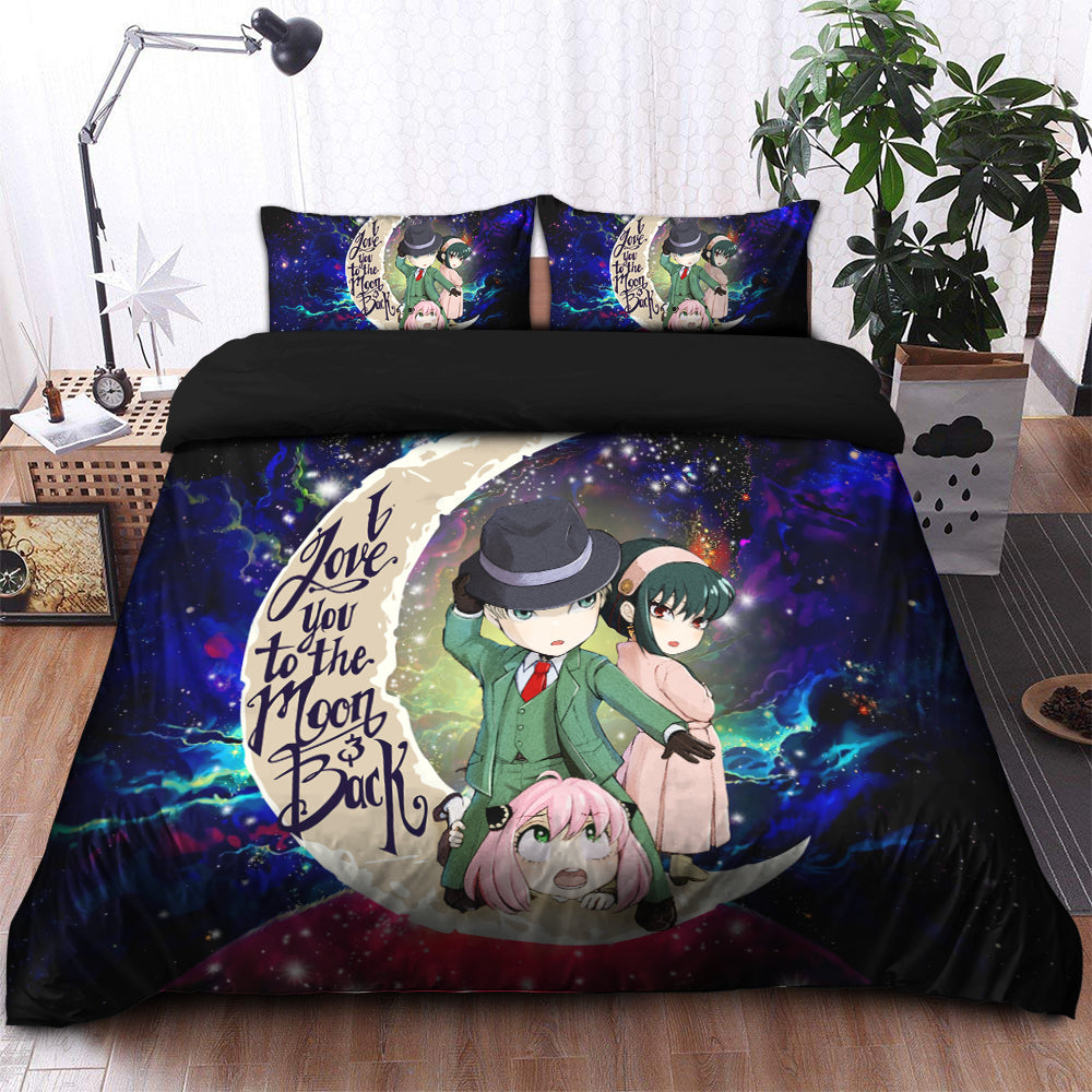 Spy X Family Love You To The Moon Galaxy Bedding Set