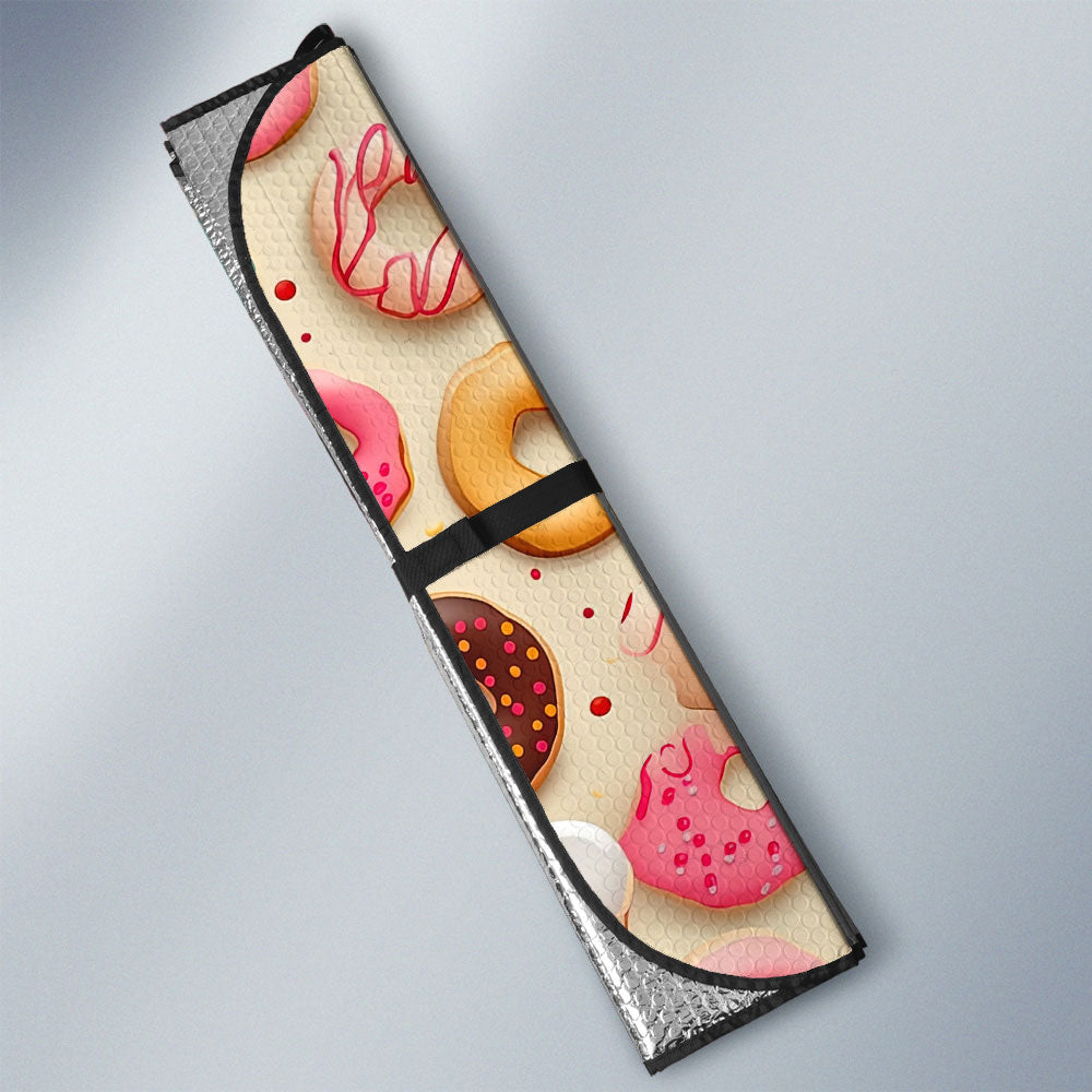 Summer Donuts Car Sunshade Custom Girly Pattern Car Accessories