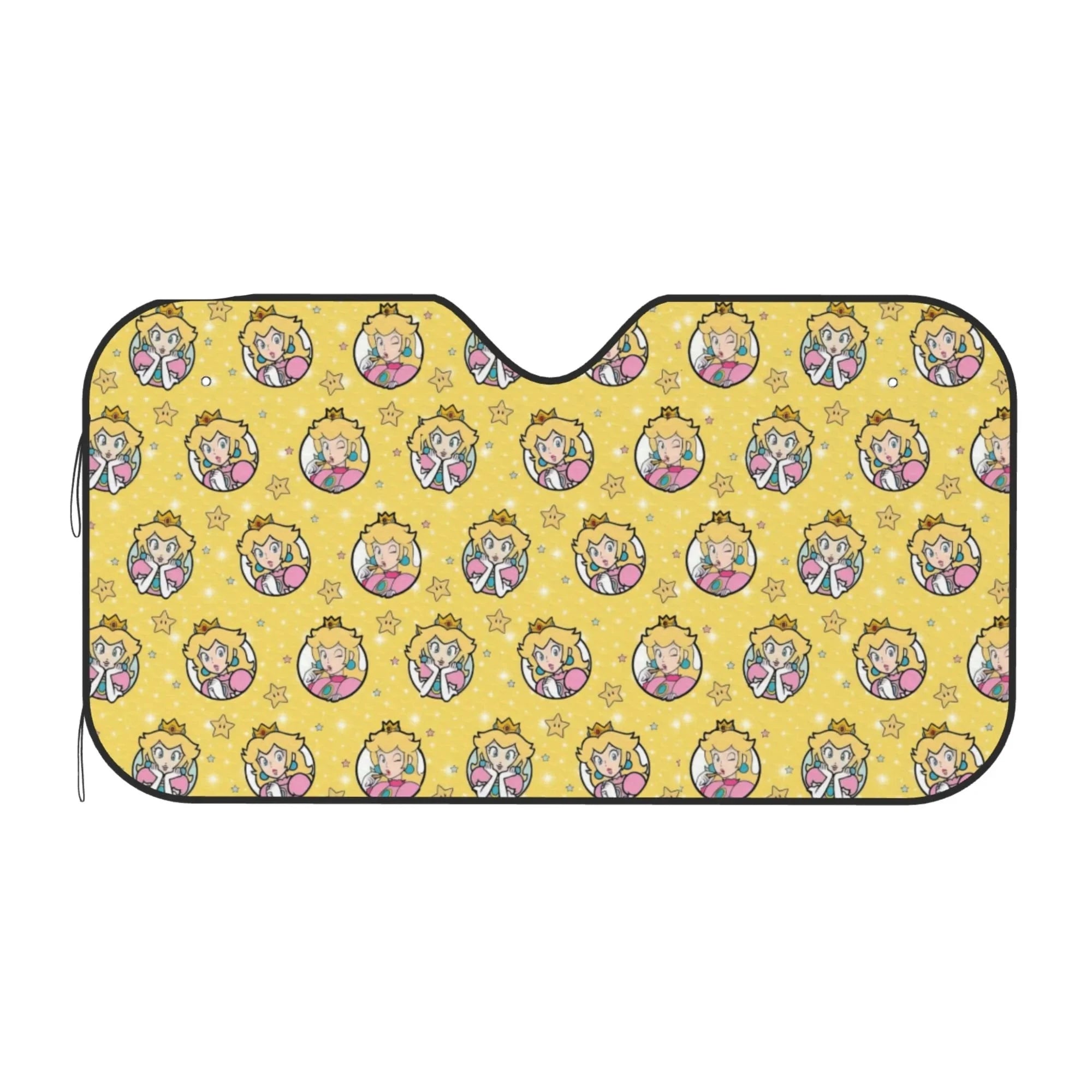 Mario Car Sun Shade Princess Peach All Poses Pattern Winshield Sun Sha