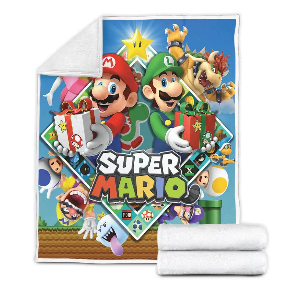 Mario Blanket Super Mario And Luigi Characters Blanket Colorful