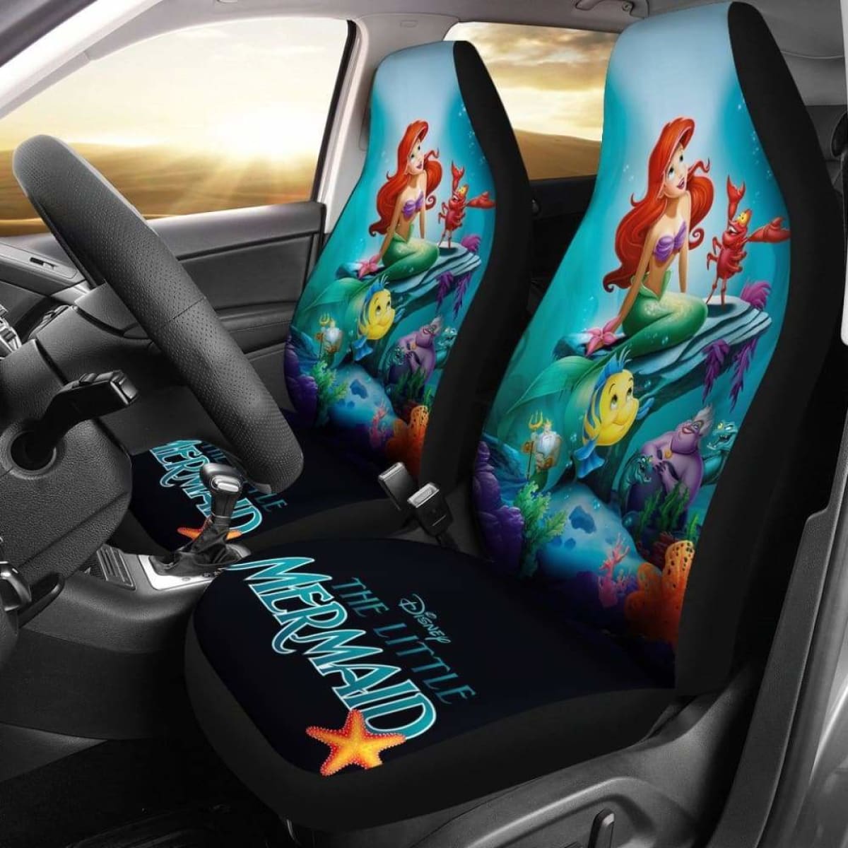 Little Mermaid Car Seat Covers DN The Little Mermaid Graphic Seat Covers Colorful