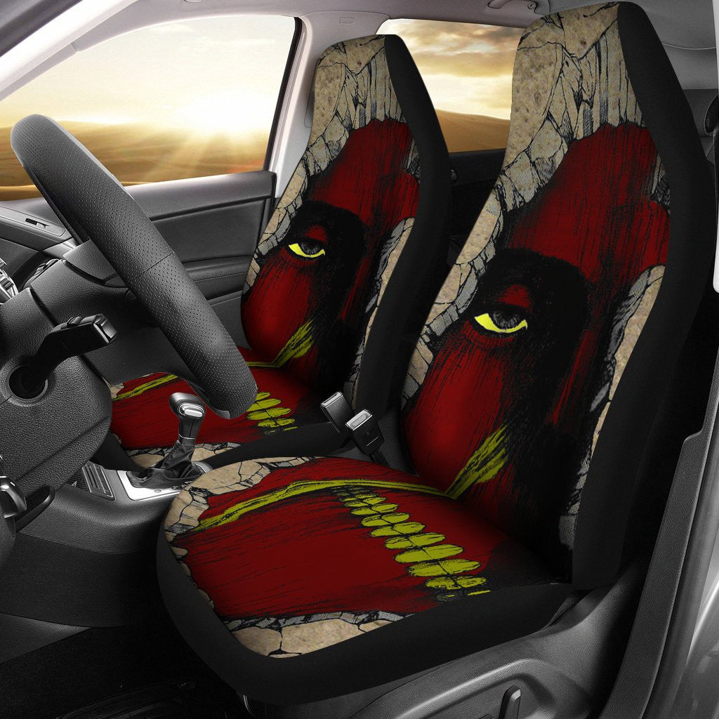 Attack On Titan Car Seat Covers Titan Face Under The Wall Seat Covers Red